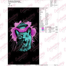 Alien With Cat Embroidery Design
