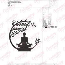Buddha Yoga Embroidery Design