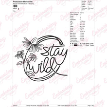 Stay Wild Embroidery Design