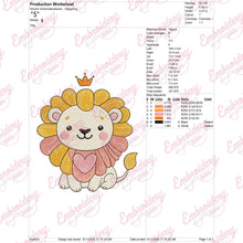 Cute Lion Machine Embroidery Design