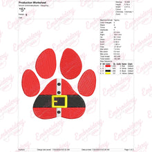 Santa Paws Christmas Embroidery Design