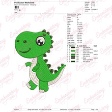 Funny Dinosaur Embroidery Design