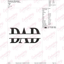 Dad Split Name Frame Embroidery Design