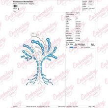 Chain Tree Embroidery Design