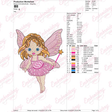 Cute Little Fairy Girl Embroidery Design