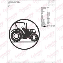 Farm Tractor Logo Embroidery Design