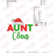 Christmas Aunt Claus Embroidery Design
