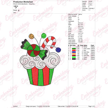 Christmas Cupcake Embroidery Design