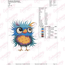 Crazy Bird Embroidery Machine File