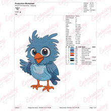 Funny Bird Embroidery Design