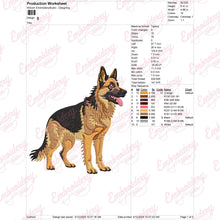 German Shepherd Dog Embroidery Design
