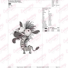 Crazy Zebra Embroidery Design