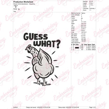 Guess What Chicken Butt Embroidery Design