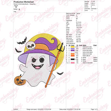 Halloween Happy Ghost Embroidery Design