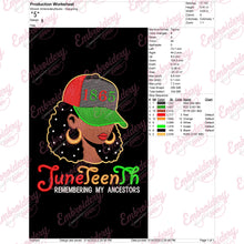 Juneteenth Afro Woman Embroidery Design