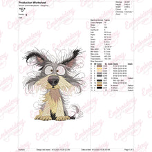 Crazy Dog Clipart Embroidery Design