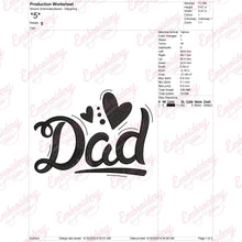 Dad Heart Embroidery Design
