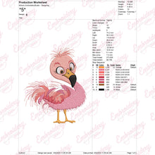 Cute Flamingo Machine Embroidery Design