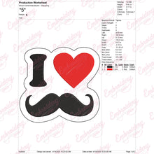 I Love Dad Embroidery Design
