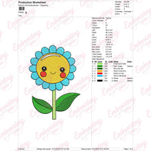 Happy Sunflower Embroidery Design