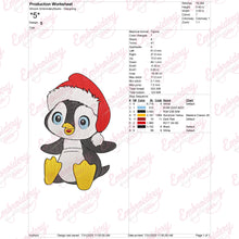 Little Christmas Penguin Embroidery Design