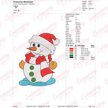 Cute Christmas Snowman Machine Embroidery Design