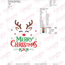 Festive Christmas Reindeer Antlers Embroidery Design