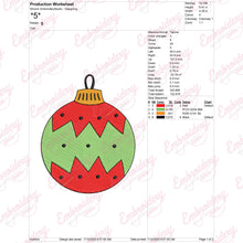 Festive Christmas Bauble Embroidery Design