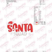 Santa Squad Christmas Embroidery Design