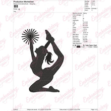 Dynamic Cheerleading Embroidery Design