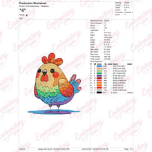 Cute Cartoon Chicken Machine Embroidery Design