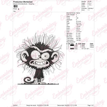 Crazy Monkey Embroidery Design