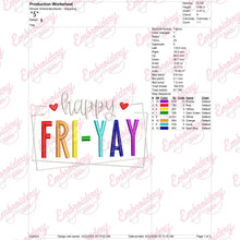 Happy Friday Teacher Embroidery Design
