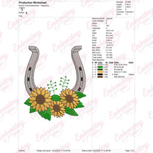 Floral Horse Shoe Embroidery Design