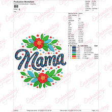 Floral Mama Embroidery Design
