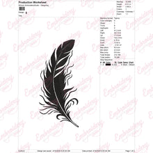 Feather Embroidery Design