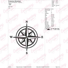 Simple Compass Embroidery Design