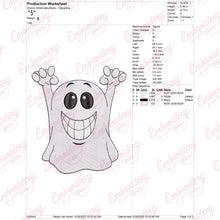 Happy Ghost Halloween Embroidery Design