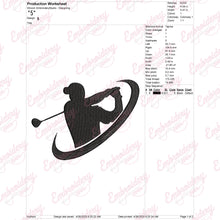 Swing Golf Logo Embroidery Design