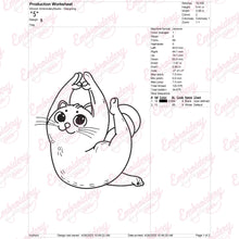 Yoga Cat Embroidery Design