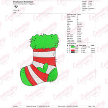 Merry Christmas Stocking Embroidery Design