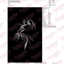 Cat Shadow Machine Embroidery Design