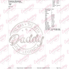 Daddy the Man the Myth the Legend Embroidery Design