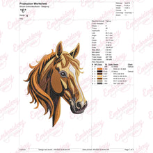 Elegant Horse Head Embroidery Design