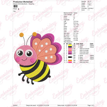 Funny Bee Embroidery Design