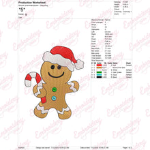 Christmas Gingerbread Man Embroidery Design