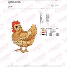 Cute Chicken Hen Embroidery Design
