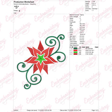 Decorative Christmas Flower Embroidery Design