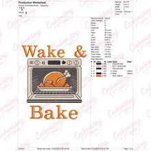 Wake and Bake Oven Roasted Thanksgiving Turkey Embroidery Design