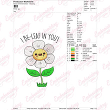 I Believe In You Floral Embroidery Design